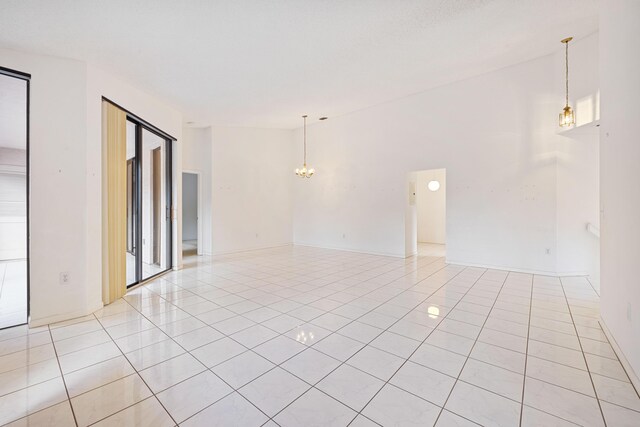 view of tiled spare room