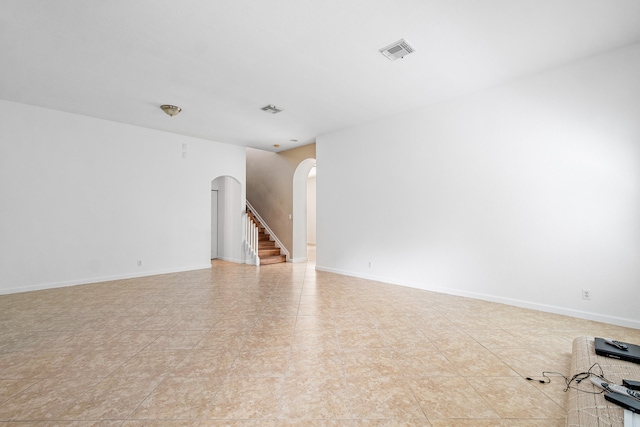 view of tiled spare room