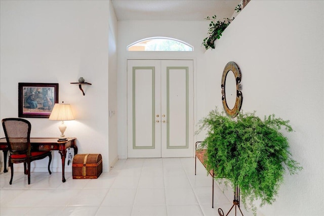 view of tiled foyer