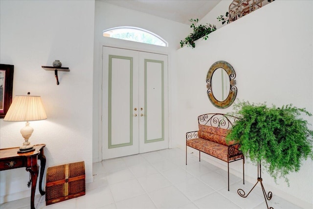 foyer with french doors