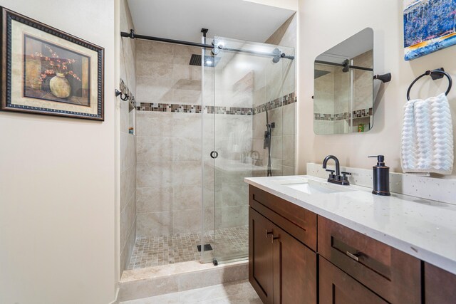 7869 Laina Ln Unit 2, Boynton Beach, FL 33437 - bathroom with vanity and a shower stall