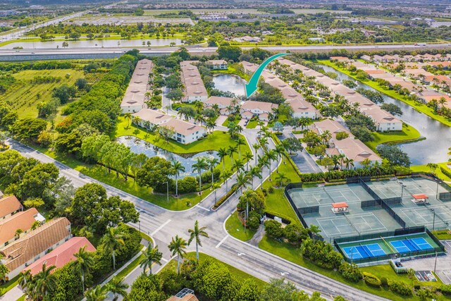 7869 Laina Ln Unit 2, Boynton Beach, FL 33437 - aerial perspective of suburban area with a large body of water