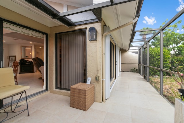 view of sunroom