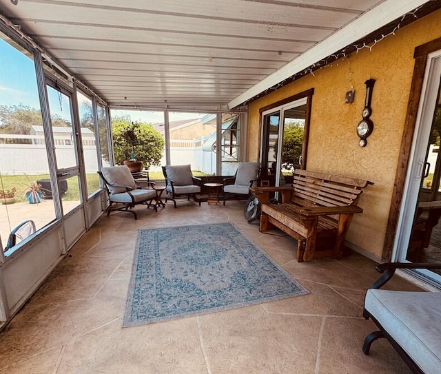 view of sunroom / solarium