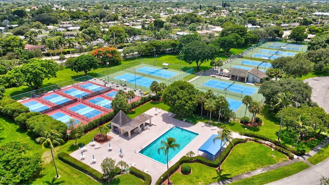 birds eye view of property