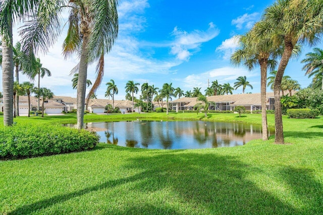 property view of water featuring a residential view