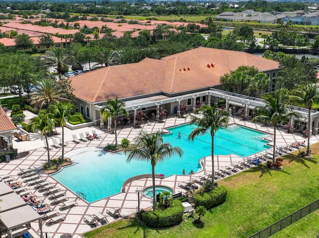 view of pool with a patio