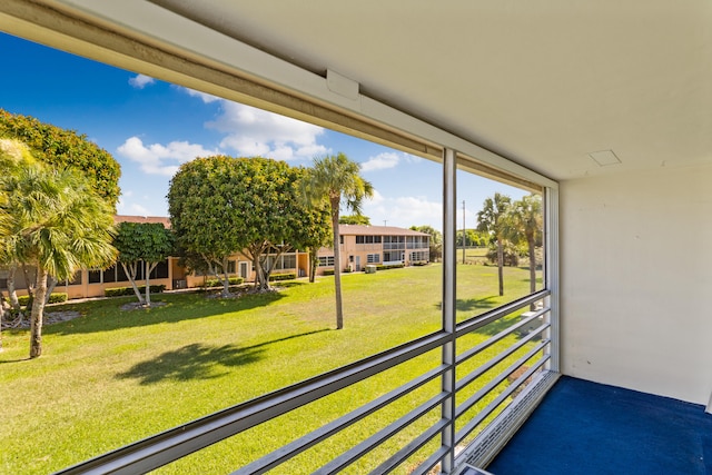 view of sunroom