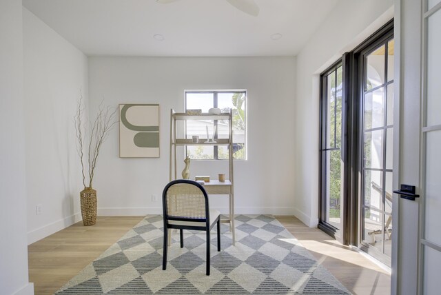 spare room featuring ceiling fan