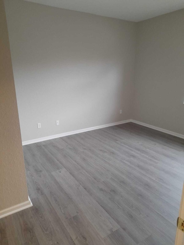 spare room featuring wood-type flooring