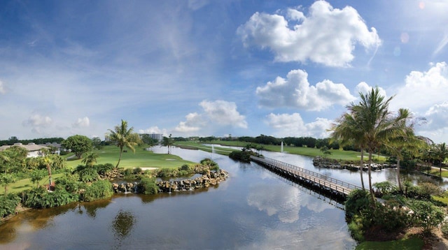 view of water feature