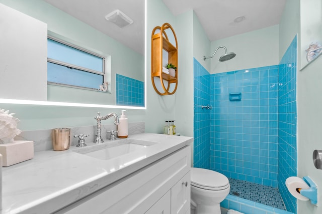 9531 Birdwood St, Palm Beach Gardens, FL 33410 - full bathroom featuring tiled shower, toilet, and vanity