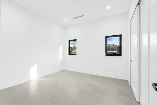 view of tiled spare room