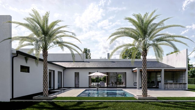 rear view of house with a patio area