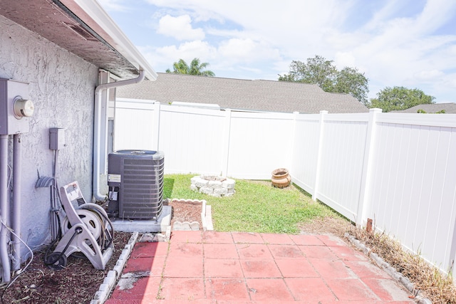 view of patio with cooling unit