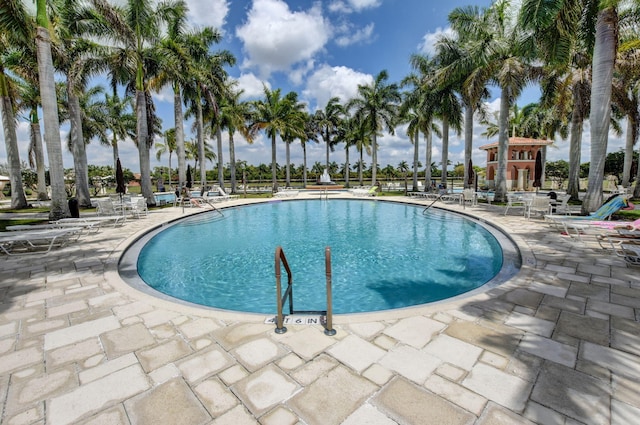 view of pool with a patio area