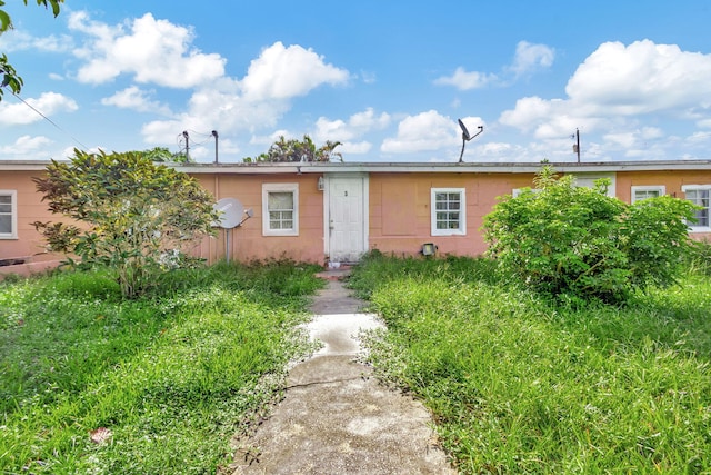 view of single story home