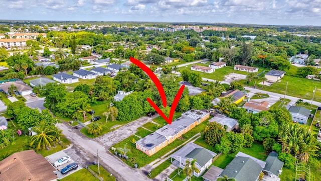 bird's eye view featuring a residential view