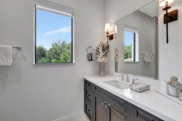 bathroom featuring vanity