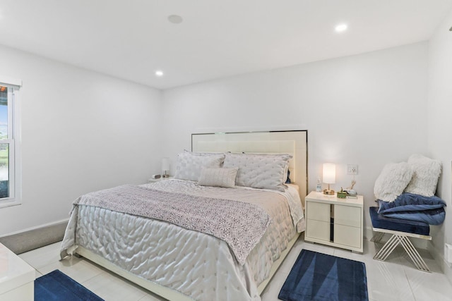 view of tiled bedroom