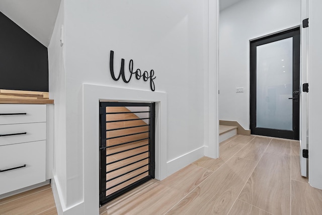 hallway featuring light hardwood / wood-style floors