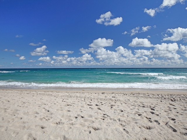 water view with a view of the beach