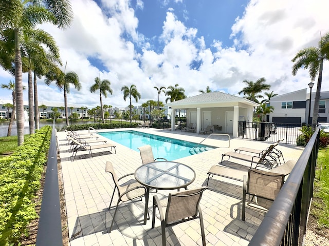 view of pool with a patio