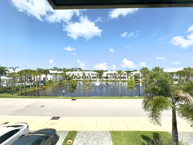 view of property's community with a water view