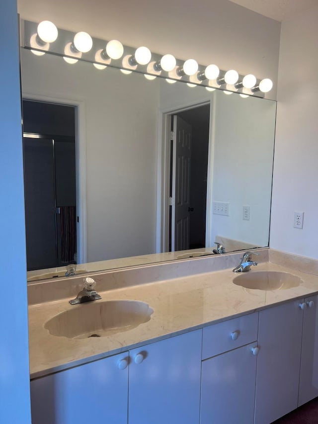 bathroom with double sink vanity