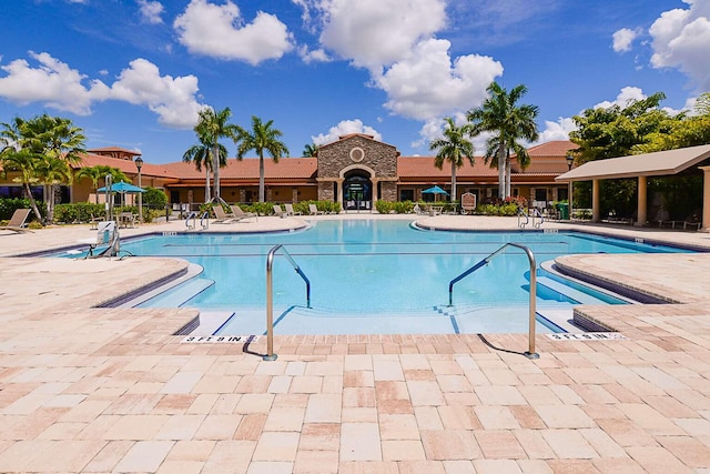 view of pool with a patio area