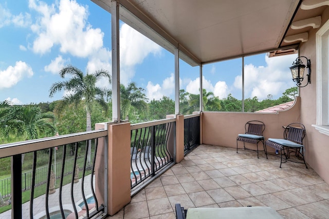 view of sunroom