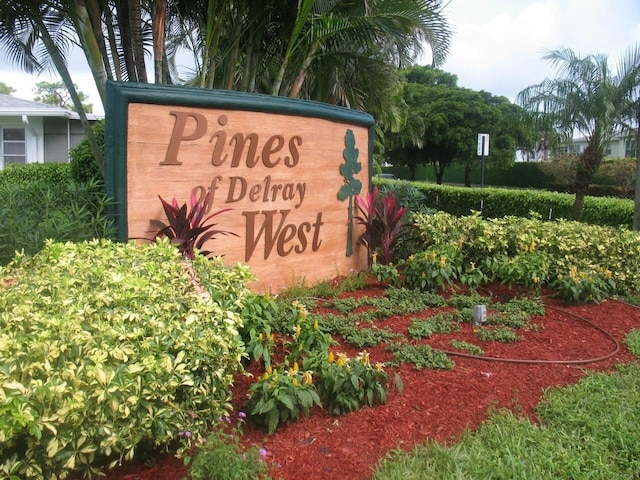 view of community sign