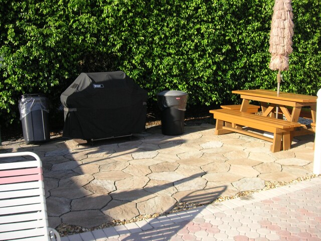 view of patio with grilling area