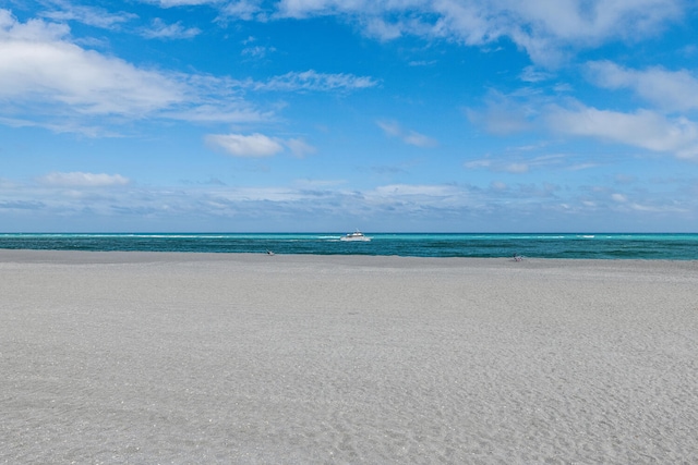 property view of water with a beach view