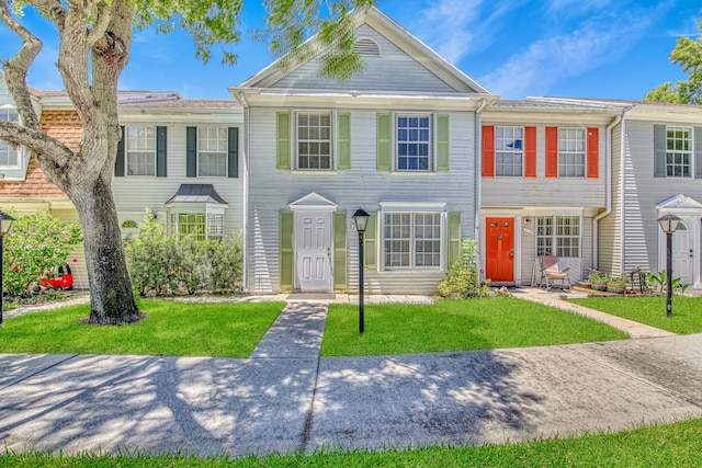 view of property with a front yard