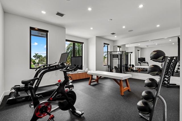 view of exercise room