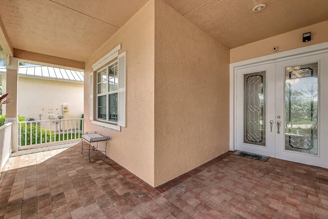 entrance to property with french doors