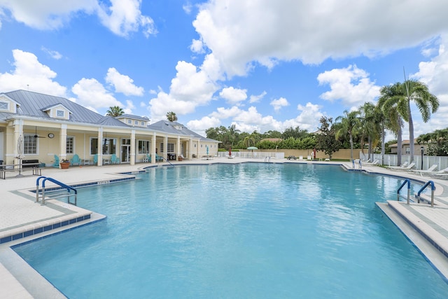 view of pool with a patio