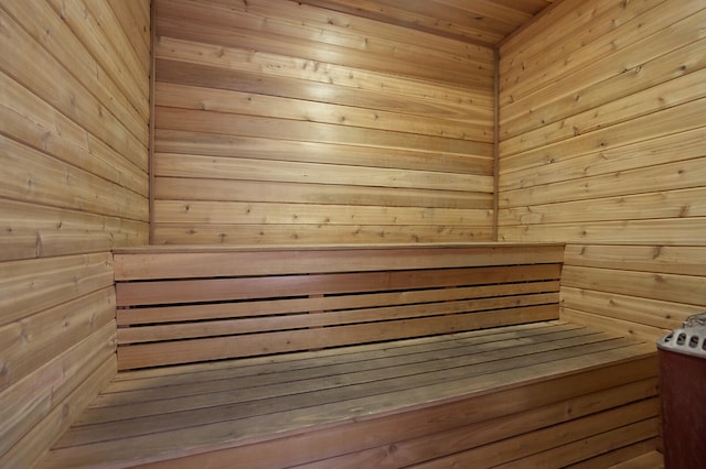 view of sauna