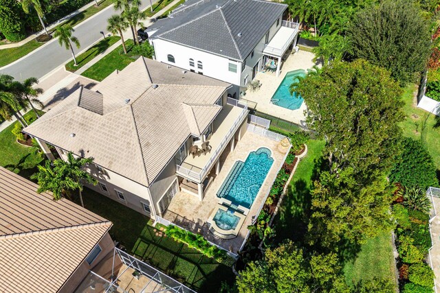 aerial view featuring a residential view