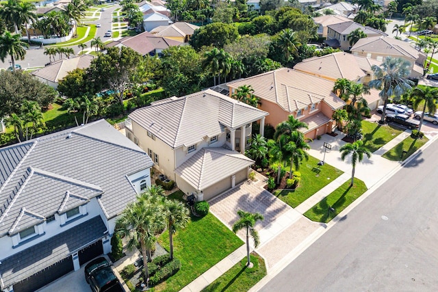 bird's eye view with a residential view