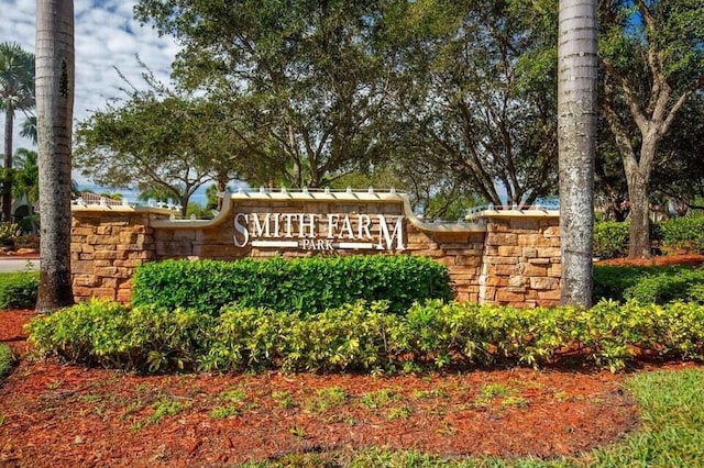 view of community sign