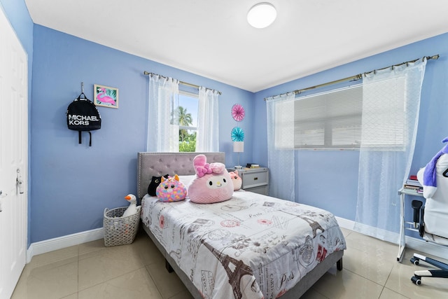 view of tiled bedroom