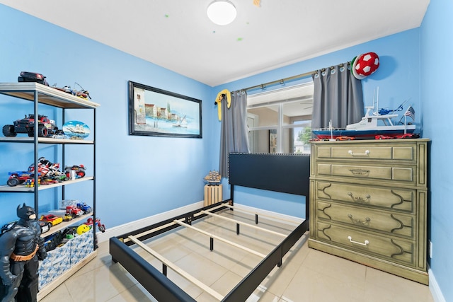 view of tiled bedroom