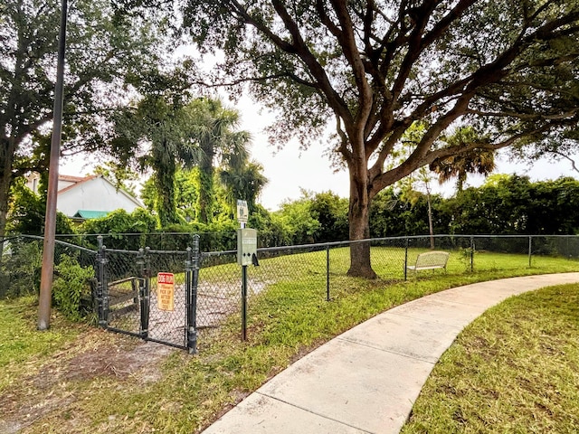 view of community featuring a yard