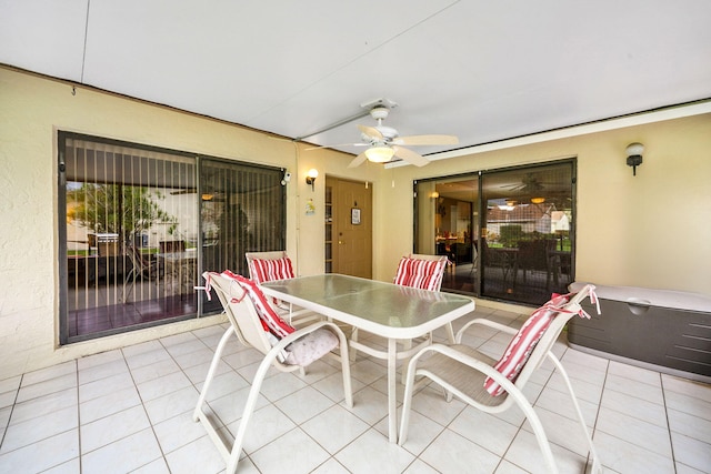 view of patio / terrace with ceiling fan