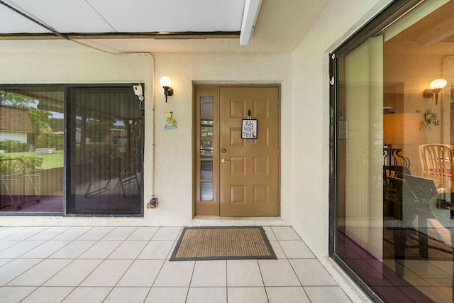 view of doorway to property