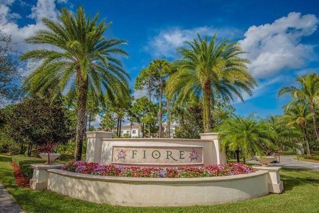 view of community sign