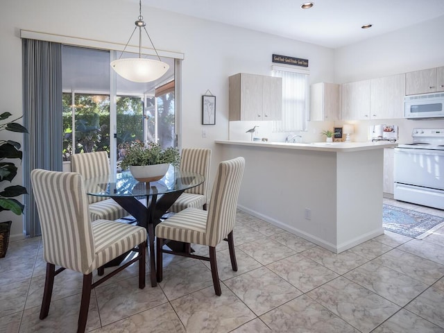 view of dining space