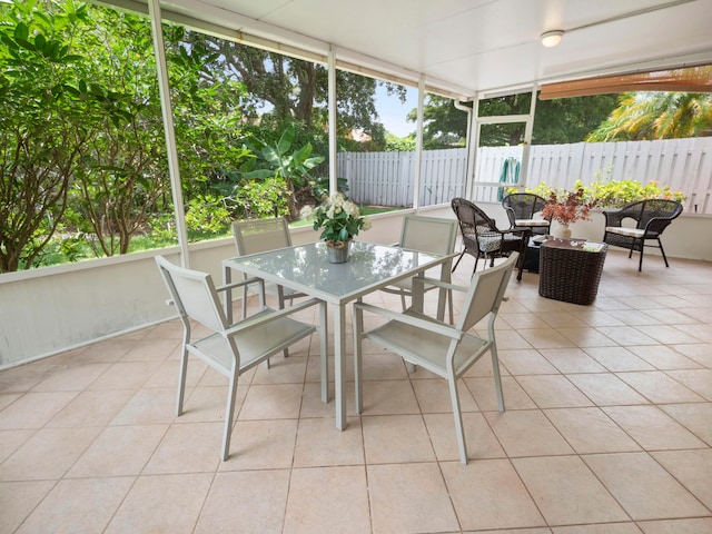 view of sunroom